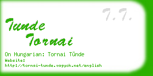 tunde tornai business card